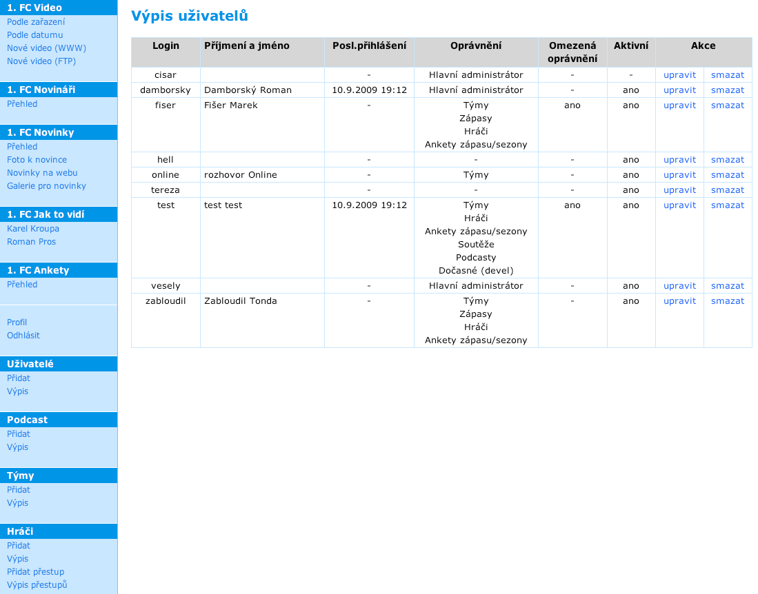 CMS screenshot