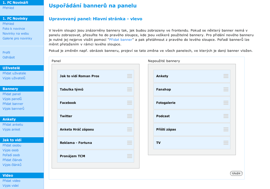 CMS screenshot